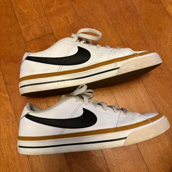 Nike Court Legacy Shoes | White/Desert Ochre/Black | 10.5m / 12w - Picture 8 of 15